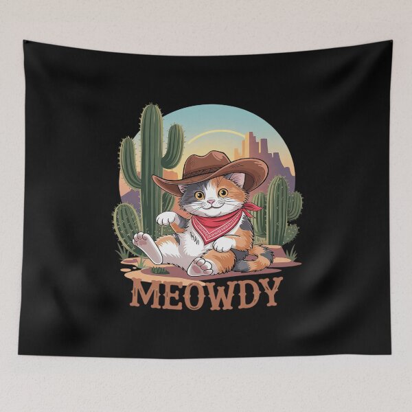 Item preview, Meowdy Cat Funny Howdy Meme Western Cowboy Kitten4  designed and sold by RuthGAArt.
