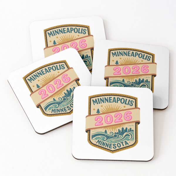 Item preview, Minneapolis Minnesota 2026 Retro River Skyline Travel Badge T-Shirt designed and sold by FestivityFinds.