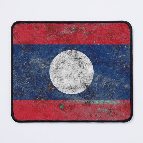 Item preview, Laos flag metal texture | Laos Metal Design designed and sold by RoyalMerchantShop.