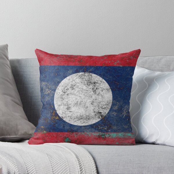 Item preview, Laos flag metal texture | Laos Metal Design designed and sold by RoyalMerchantShop.