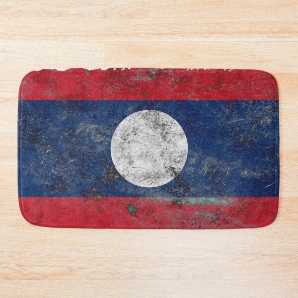 Item preview, Laos flag metal texture | Laos Metal Design designed and sold by RoyalMerchantShop.