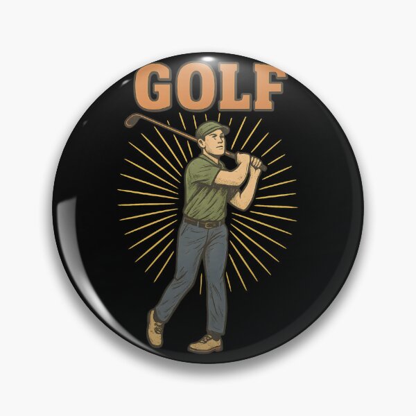 Item preview, Vintage Golf Player Retro Illustration Black designed and sold by tarzbol.
