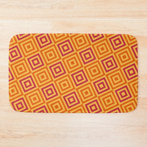 Item preview, Orange Stripe Checkered Square -  - Abstract Geometric Shape Pattern - Gifts For Grandma designed and sold by RoyalStarsPatts.