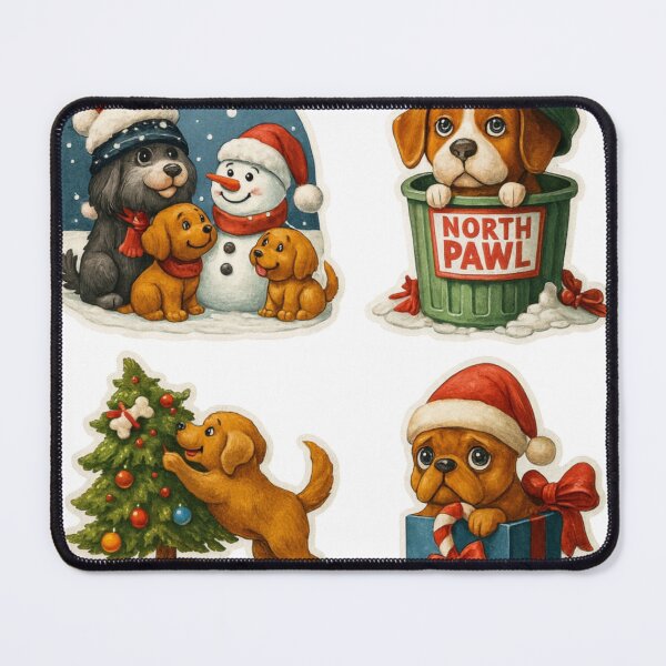 Item preview, North Pawl Holiday Crew – Festive Dog Sticker Sheet designed and sold by "TXSiSsY's TRIUMPH BY GRACE".