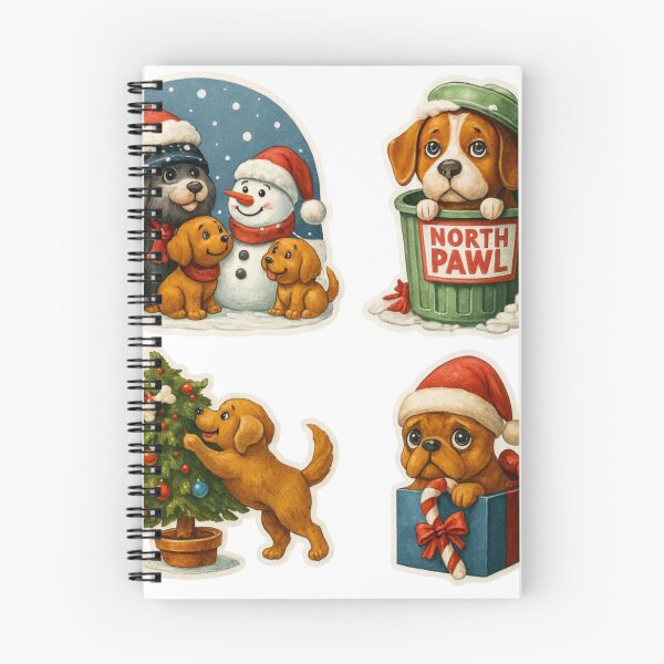 Item preview, North Pawl Holiday Crew – Festive Dog Sticker Sheet designed and sold by "TXSiSsY's TRIUMPH BY GRACE".