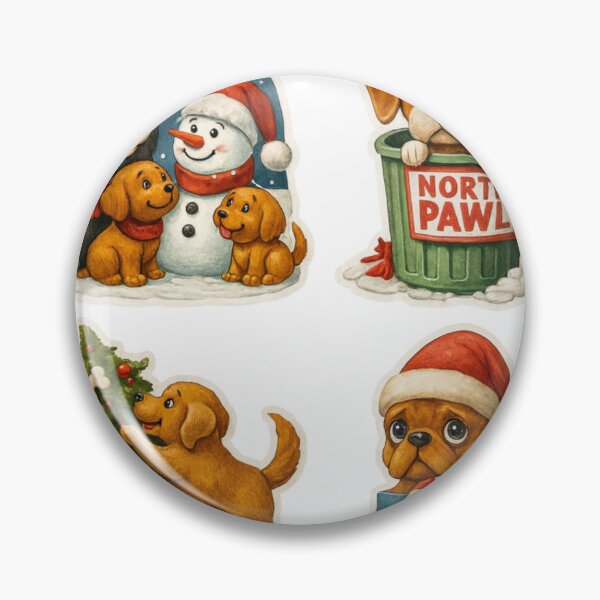 Item preview, North Pawl Holiday Crew – Festive Dog Sticker Sheet designed and sold by "TXSiSsY's TRIUMPH BY GRACE".