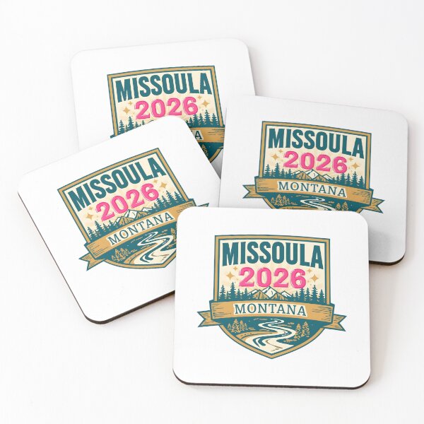 Item preview, Missoula Montana 2026 Retro Mountain River Travel Badge T-Shirt designed and sold by FestivityFinds.