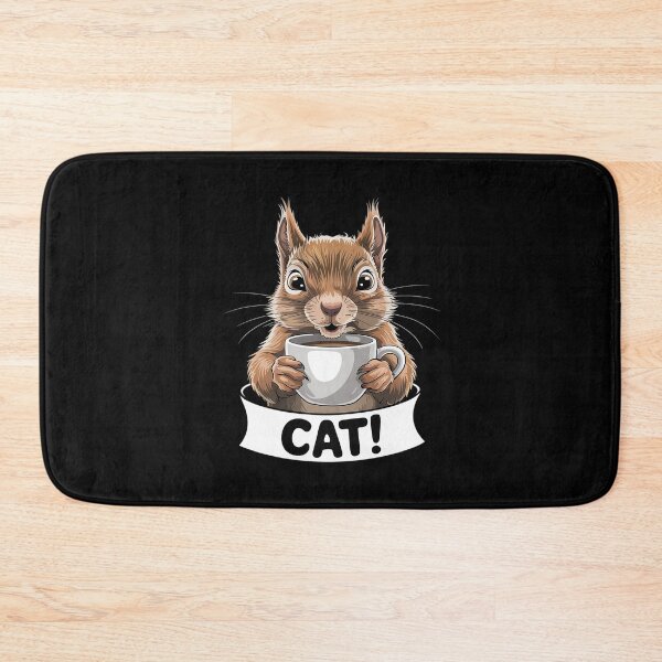 Item preview, Oh Look Cat Surprised Coffee Squirrel funny humor  designed and sold by RuthGAArt.