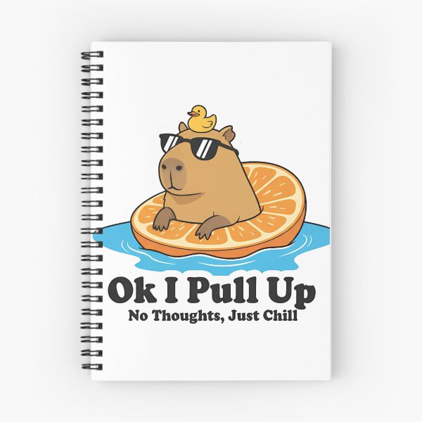 Item preview, Capybara Chill Zone - Ok I Pull Up No Thoughts, Just Chill - Orange Float & Duck Stick designed and sold by venavar.