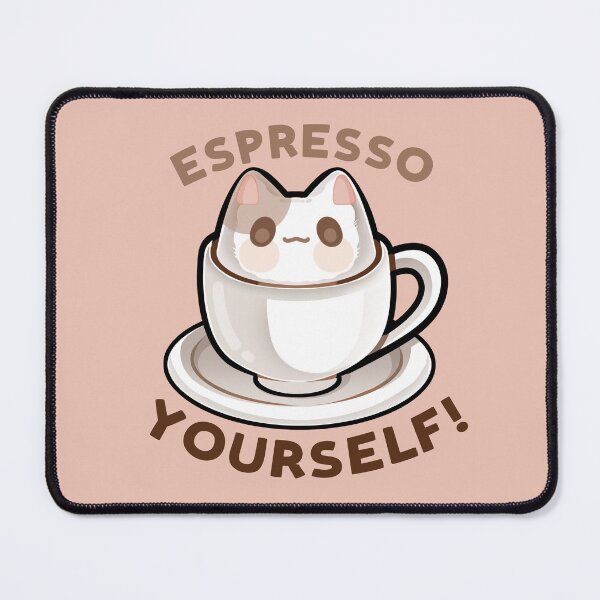 Item preview, Kawaii Catpuccino Cute Coffee Cat Art designed and sold by noodleeees-art.