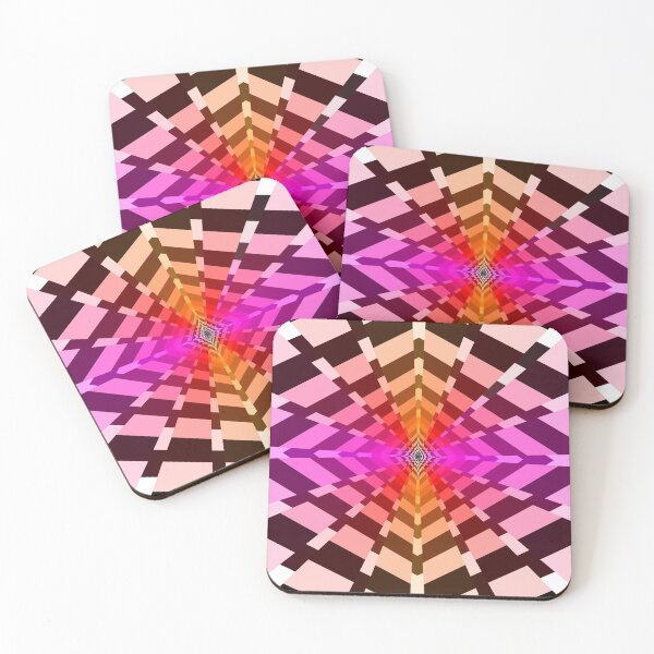 Item preview, Geometric Layout In Orange, Red, Pink, Geometric Abstraction, Abstract Art designed and sold by DDJust4U.