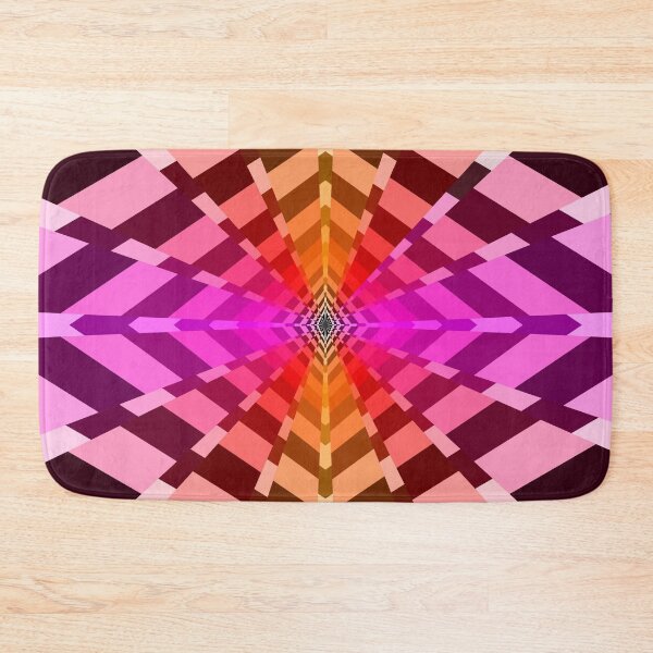Item preview, Geometric Layout In Orange, Red, Pink, Geometric Abstraction, Abstract Art designed and sold by DDJust4U.