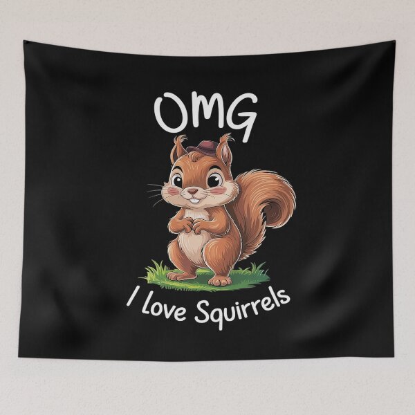 Item preview, OMG I Love Squirrels Cute Kawaii Squirrel  designed and sold by RuthGAArt.