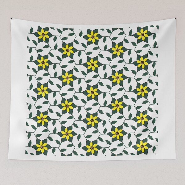 Item preview, Yellow Flower Vine Pattern designed and sold by AmaiDream.