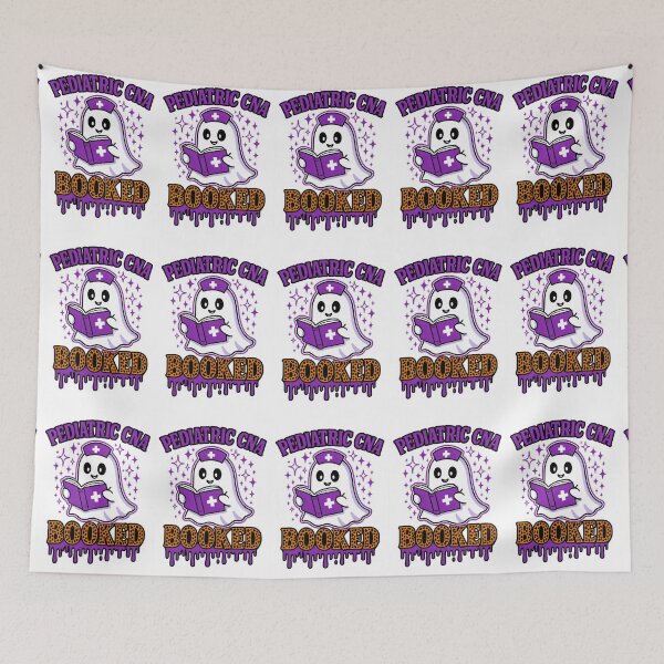 Item preview, Pediatric CNA Booked Ghost Nurse – Cute Halloween Pediatric Nursing Design designed and sold by ClinicalHubs.