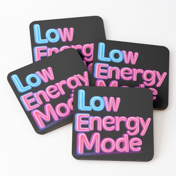 Item preview, Low Energy Mode Lazy Neon Text designed and sold by DesignsMjB.