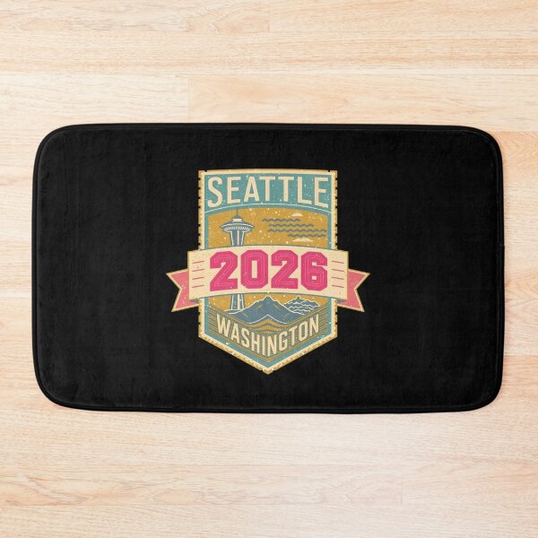 Item preview, Seattle Washington 2026 Retro Travel Badge T-Shirt designed and sold by FestivityFinds.