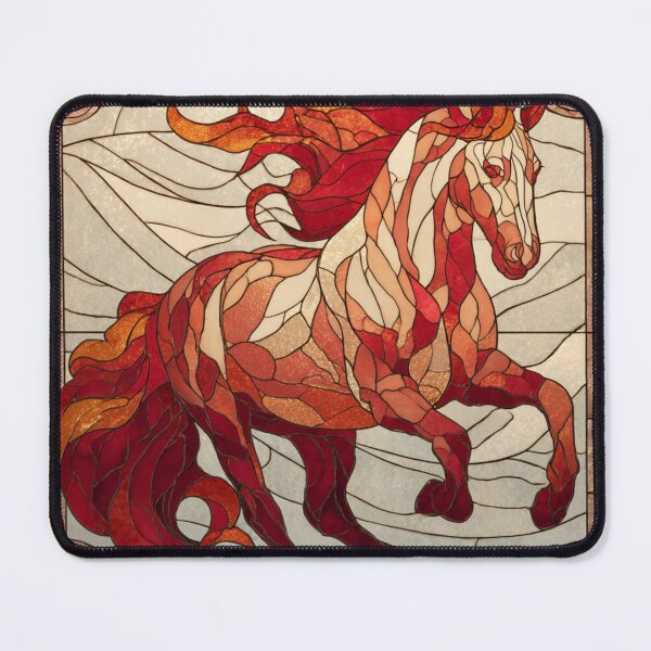 Item preview, Stained Glass Inspired Lunar 2026 Red Fire Horse designed and sold by GrinGalore.