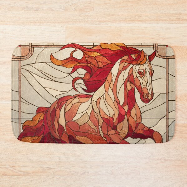 Item preview, Stained Glass Inspired Lunar 2026 Red Fire Horse designed and sold by GrinGalore.