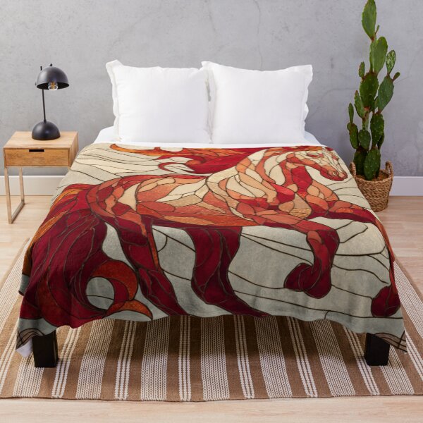 Item preview, Stained Glass Inspired Lunar 2026 Red Fire Horse designed and sold by GrinGalore.