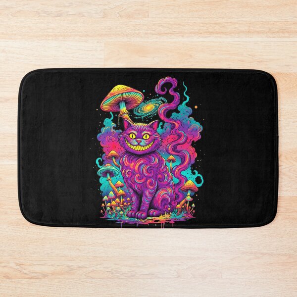 Item preview, Cheshire cat with mushrooms designed and sold by Apocalyptik Designs .