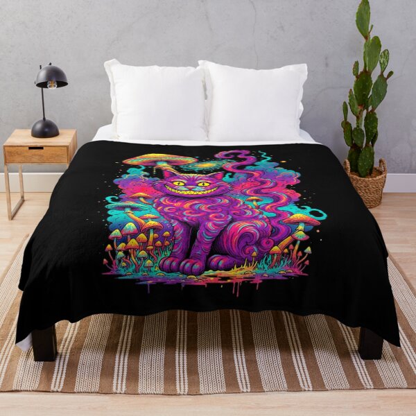 Item preview, Cheshire cat with mushrooms designed and sold by Apocalyptik Designs .