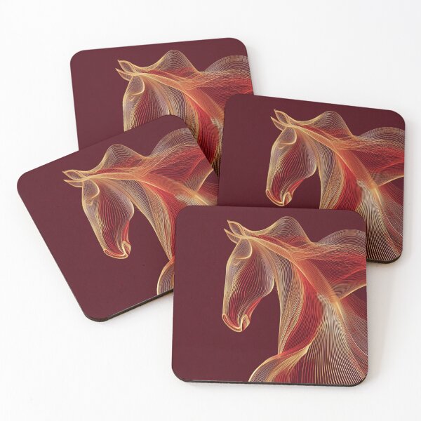 Item preview, Abstract Minimalistic 2026 Red Fire Horse Elegant Curvature  designed and sold by GrinGalore.