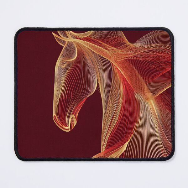 Item preview, Abstract Minimalistic 2026 Red Fire Horse Elegant Curvature designed and sold by GrinGalore.