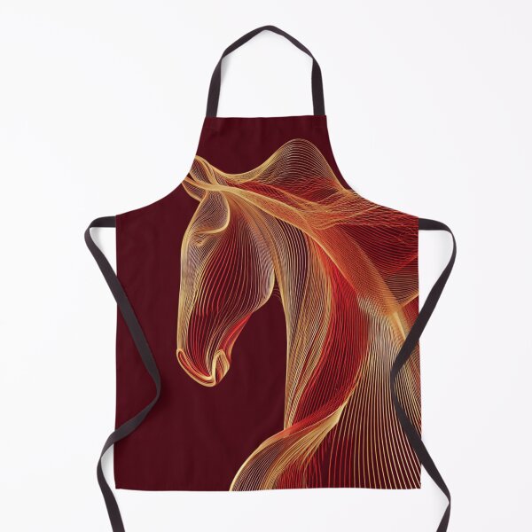 Item preview, Abstract Minimalistic 2026 Red Fire Horse Elegant Curvature designed and sold by GrinGalore.