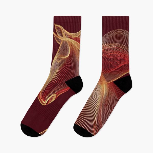 Item preview, Abstract Minimalistic 2026 Red Fire Horse Elegant Curvature  designed and sold by GrinGalore.