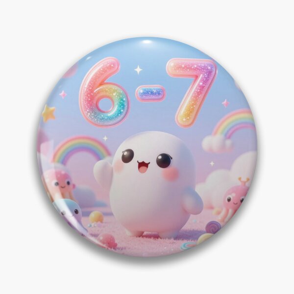 Item preview, DolledUp Moment: Kawaii-Surreal Dreamscape with “6–7” - Jelly Creatures & Cosmic Candy Clouds designed and sold by FotoworldEdel.