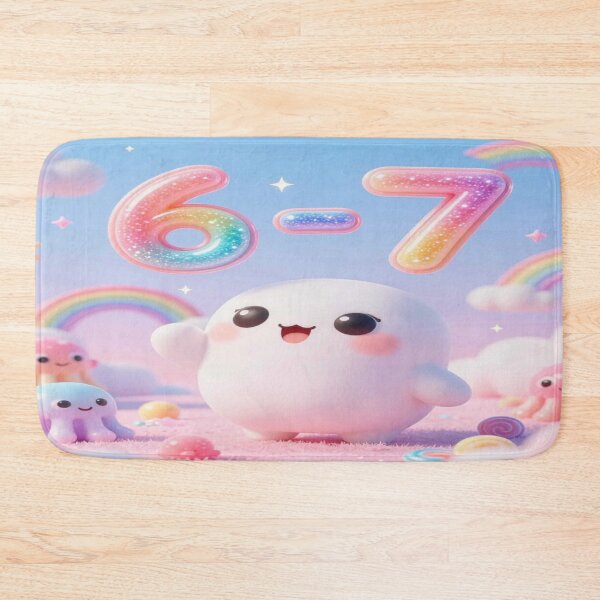 Item preview, DolledUp Moment: Kawaii-Surreal Dreamscape with “6–7” - Jelly Creatures & Cosmic Candy Clouds designed and sold by FotoworldEdel.