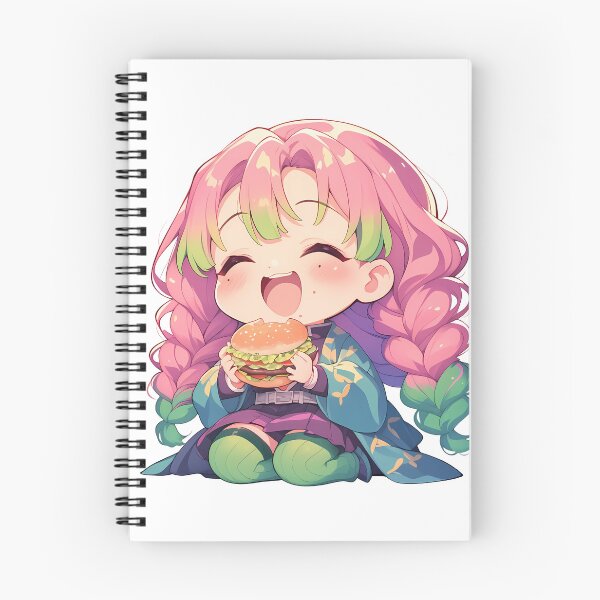 Item preview, Mitsuri Kanroji Demon Slayer Anime Girl Kawaii Chibi Burger Happiness designed and sold by mildaclairmo.