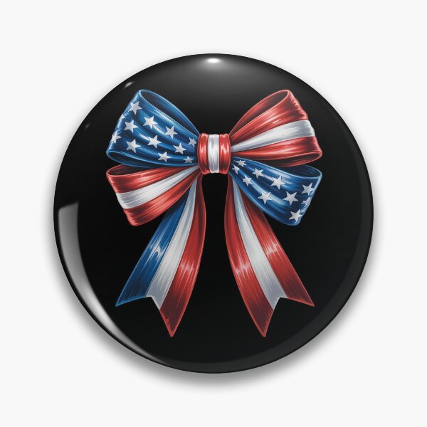 Item preview, Memorial Day Cute USA Flag Bow Coquette designed and sold by Libbysharts.