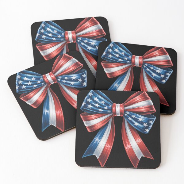 Item preview, Memorial Day Cute USA Flag Bow Coquette designed and sold by Libbysharts.