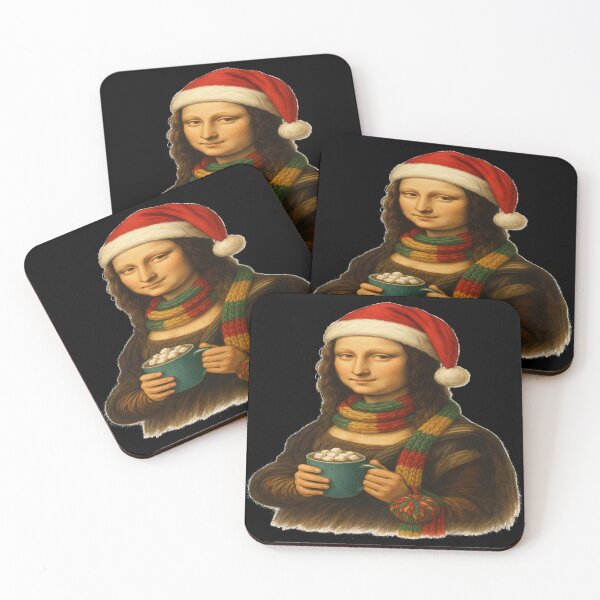 Item preview, Mona Lisa Christmas Edition – Cozy Hot Cocoa Art designed and sold by alizo74.