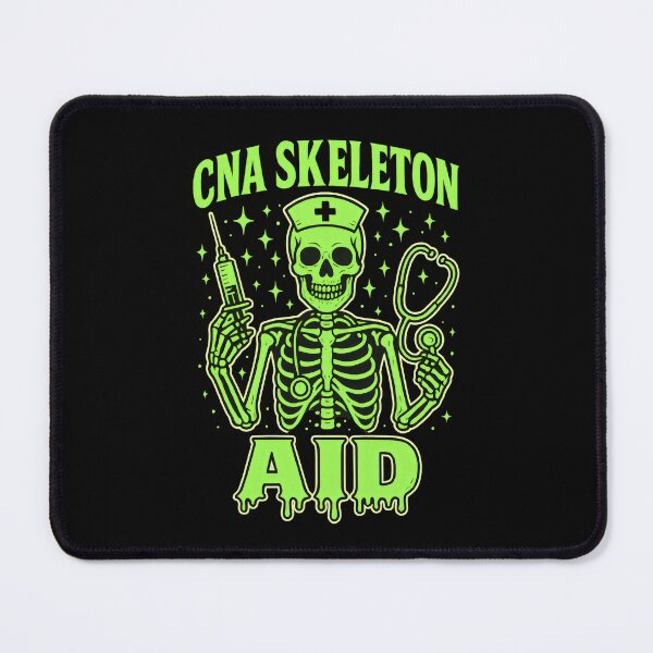 Item preview, CNA Skeleton Aid Halloween Nurse Design – Neon Spooky Medical Skeleton Art designed and sold by ClinicalHubs.