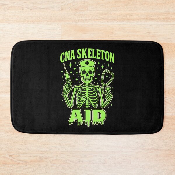 Item preview, CNA Skeleton Aid Halloween Nurse Design – Neon Spooky Medical Skeleton Art designed and sold by ClinicalHubs.