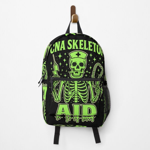 Item preview, CNA Skeleton Aid Halloween Nurse Design – Neon Spooky Medical Skeleton Art designed and sold by ClinicalHubs.