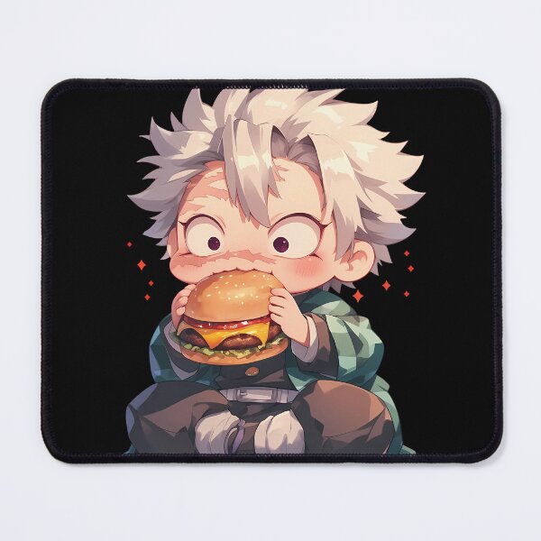 Item preview, Sanemi Shinazugawa Demon Slayer Anime Kawaii Chibi Burger Crunch designed and sold by mildaclairmo.