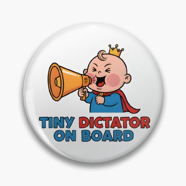 Item preview, Tiny Dictator on Board - Funny Baby Sticker designed and sold by LukArtThis.