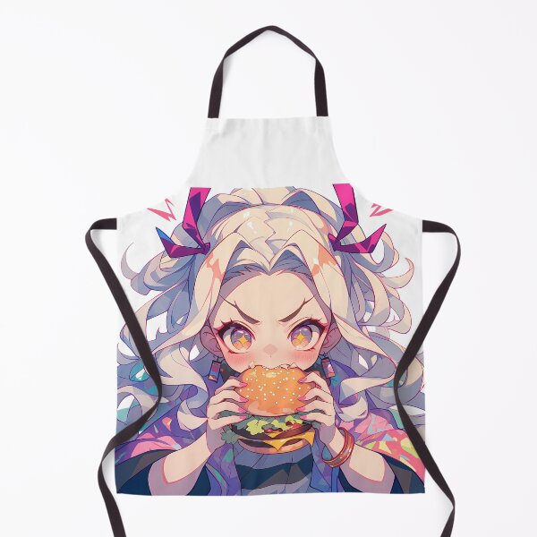 Item preview, Daki Demon Slayer Anime Girl Kawaii Chibi Burger Cute Glow Moment designed and sold by mildaclairmo.