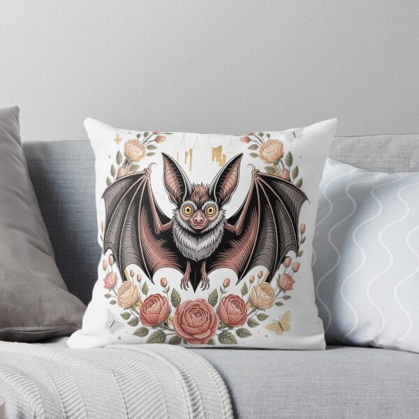 Item preview, Cute Bat With Flowers I Aesthetic Bat designed and sold by StuffNestie.