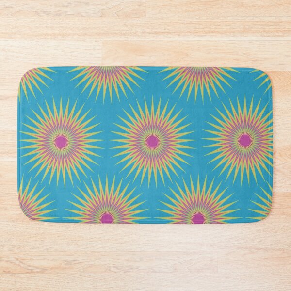 Item preview, Retro 70s Starburst Patterin in Blue and Yellow designed and sold by studioarchive.