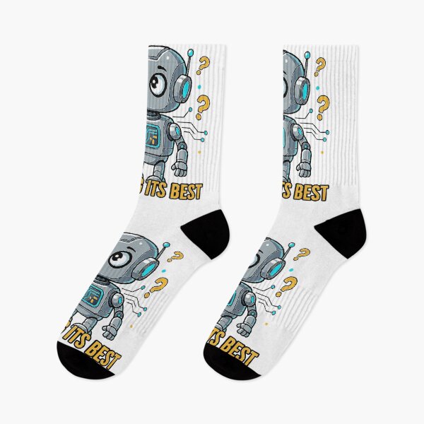 Item preview, Confused AI Robot With Banana Digital Illustration designed and sold by MartinxMarie.