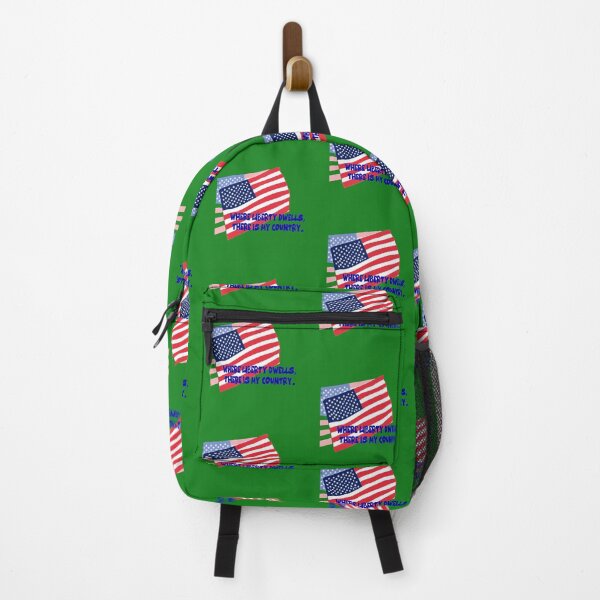 Item preview, Where Liberty Dwells There Is My Country USA Flag Quote designed and sold by zohocreations.