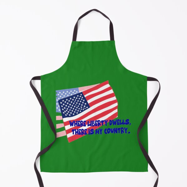 Item preview, Where Liberty Dwells There Is My Country USA Flag Quote designed and sold by zohocreations.