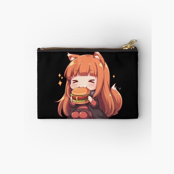 Item preview, Holo Spice And Wolf Anime Chibi Kawaii Burger Cute Fox Girl Moment designed and sold by mildaclairmo.