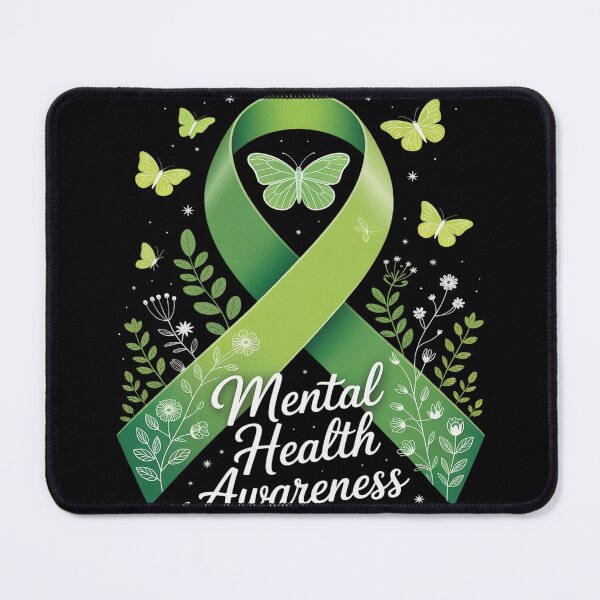 Item preview, Mental Health Awareness Butterfly Green Ribbon designed and sold by Tatianamiobi.