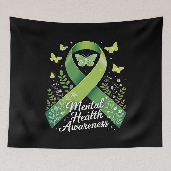 Item preview, Mental Health Awareness Butterfly Green Ribbon designed and sold by Tatianamiobi.